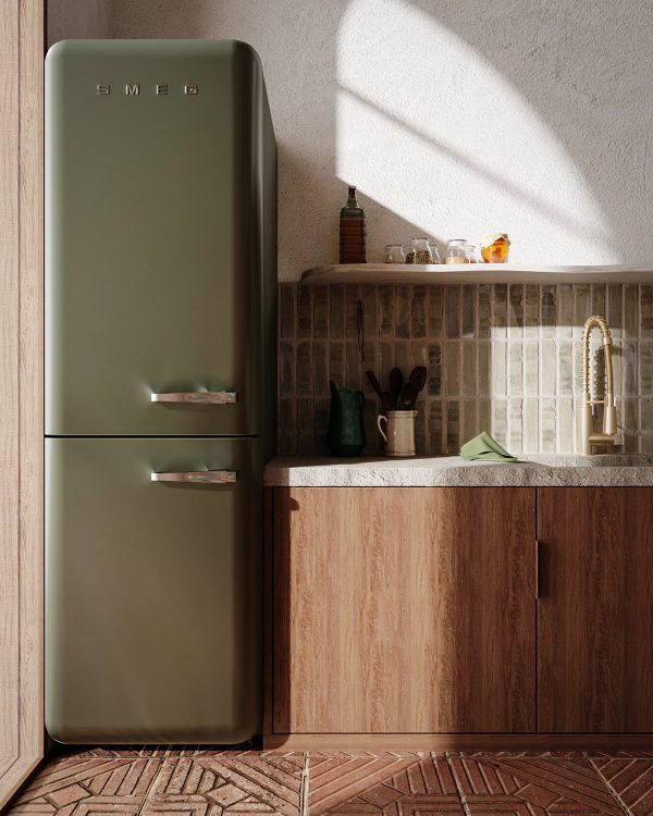 filtered water in a modern European rental kitchen, illustrating renter-friendly water filtration.